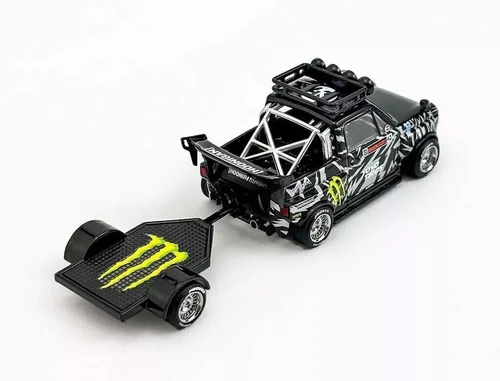 HONDA N600 PICKUP TRUCK & TRAILER MONSTER LIVERY 1/64