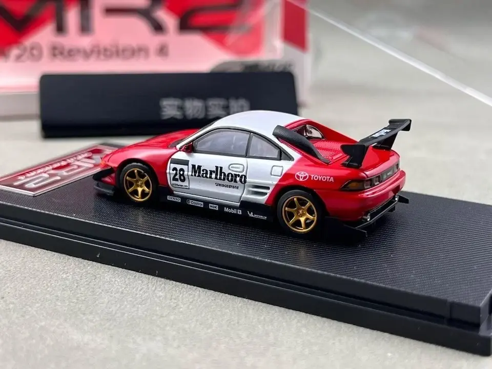 Thumbnail: TOYOTA MR2 SW20 REVISION 4 MARLBORO POP UP LIGHTS 1/64 CAR BY MICRO TURBO