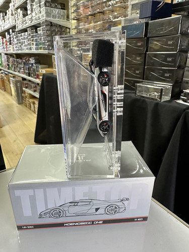 KOENIGSEGG ONE SILVER GIFT BOX REAR COMES OFF 1/64 DIECAST