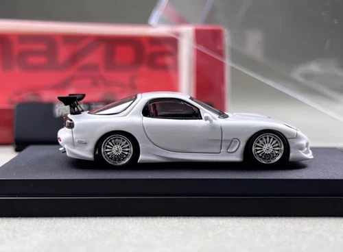 MAZDA RX-7 VEILSIDE WHITE 299 PCS 1/64 SCALE DIECAST CAR MODEL BY