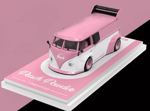 VOLKSWAGEN T1 MINI BUS VW PEACH POWDER PINK 1/64 DIECAST