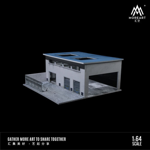 FACTORY BUILDING SCENE DIORAMA FOR 1/64 SCALE DIECAST CARS BY