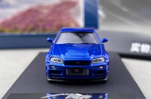 NISSAN SKYLINE GT-R R34 NISMO Z-TUNE HI END BAYSIDE BLUE 1/64