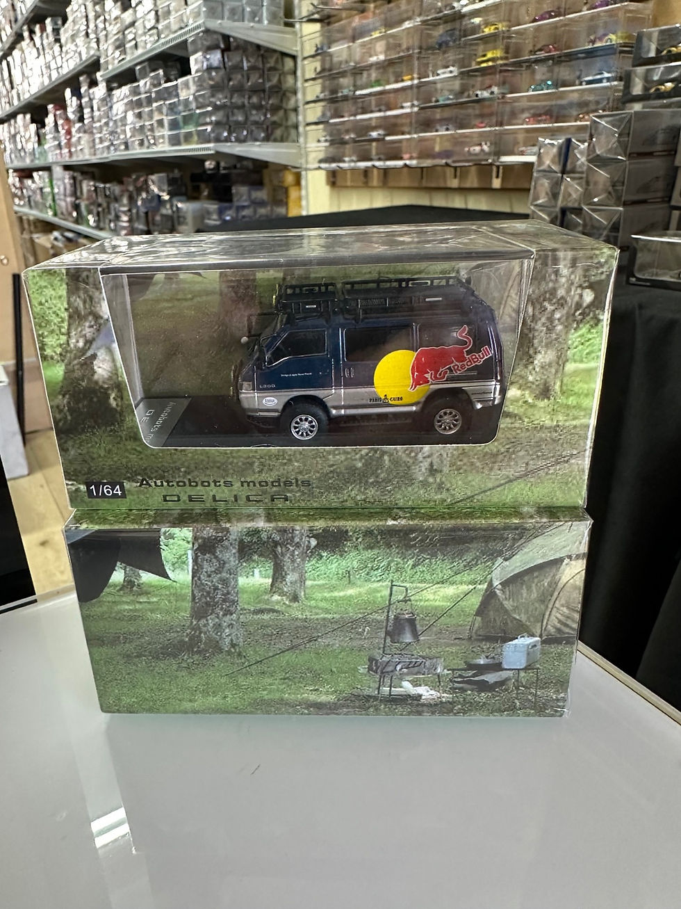 Thumbnail: MITSUBISHI DELICA L300 CAMPER VAN REDBULL 1/64 DIECAST CAR MODEL BY AUTOBOTS