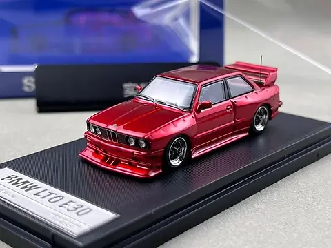 BMW M3 LTO E30 WIDE BODY RED 1/64 SCALE DIECAST CAR MODEL BY