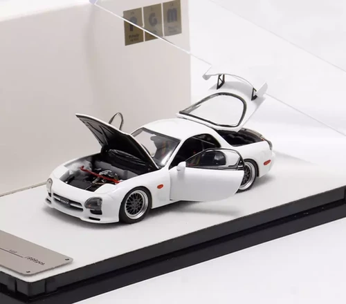 MAZDA RX-7 FD3S FULLY OPENING WHITE ORDINARY ACRYLIC 1/64 DIECAST