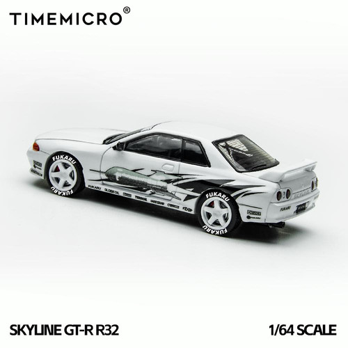 NISSAN SKYLINE GT-R R32 LOS SANTOS HOOD OPENS 1/64 DIECAST CAR BY