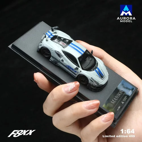 FERRARI F8 TRIBUTO MANSORY F8XX CEMENT GREY 1/64 DIECAST BY AURORA