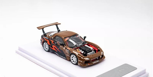 MAZDA RX-7 BROWN 1/64 SCALE DIECAST CAR MODEL BY DCM MODELS | JVK Toys
