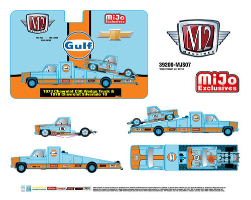 1973 CHEVROLET C30 WEDGE TRUCK 1978 SILVERADO BEDLESS GULF 1