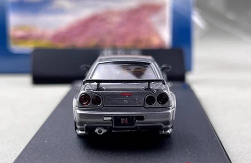 NISSAN SKYLINE GT-R R34 NISMO Z-TUNE HI END GUN GREY 1/64 DIECAST