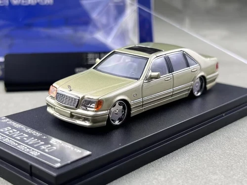 ミニカー 1/64 StreetWeapon BENZ-W140 Street Weapon 1/64 Scale Mercedes-Benz S600 W140 1991 White