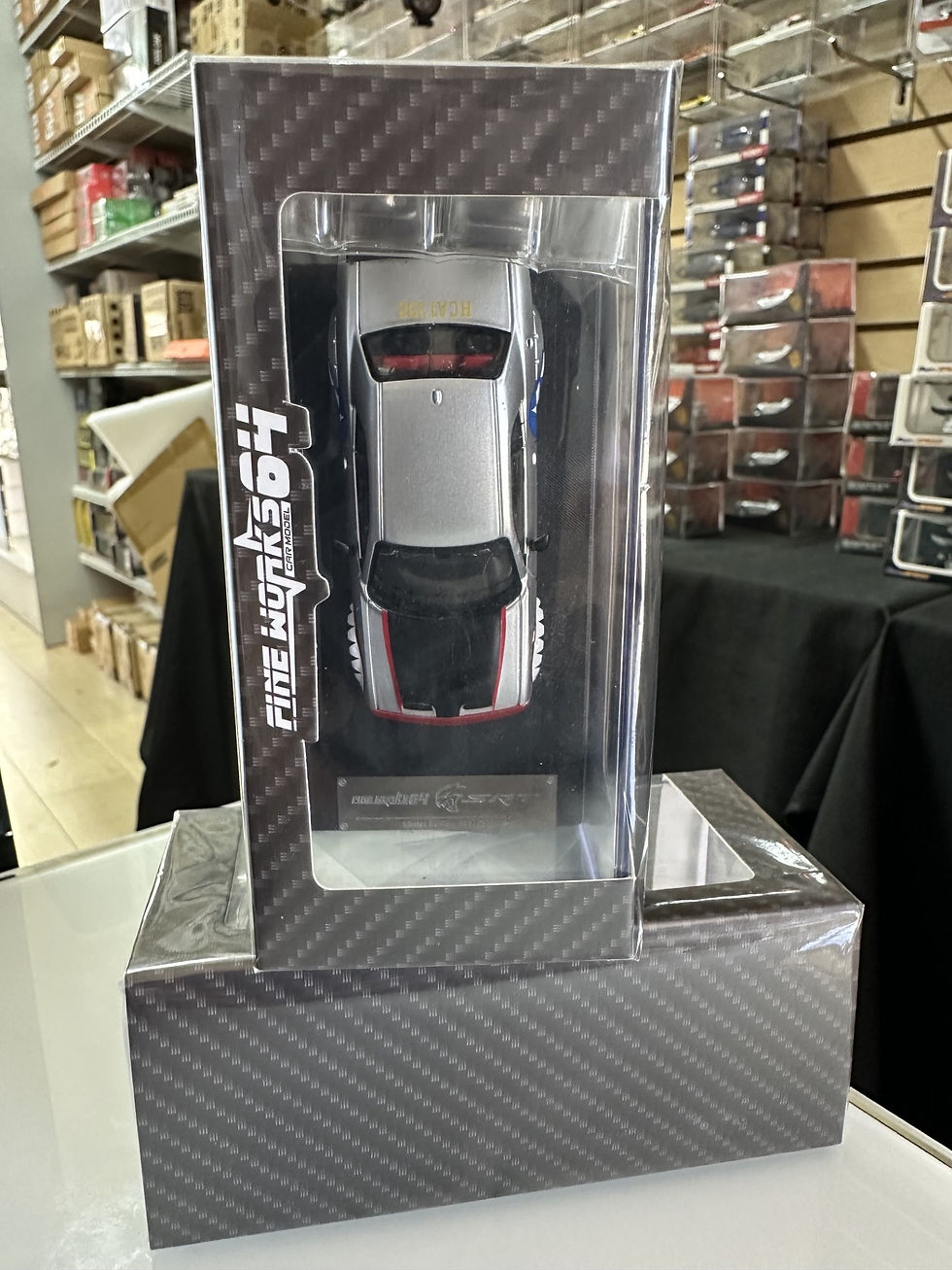 Thumbnail: DODGE CHALLENGER SRT HELLCAT SHARK MOUTH 1/64 DIECAST CAR BY FINE WORKS