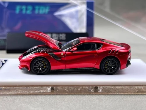 FERRARI F12 TDF ROSSO BERLINETTA HOOD OPENS 1/64 CAR BY STANCE