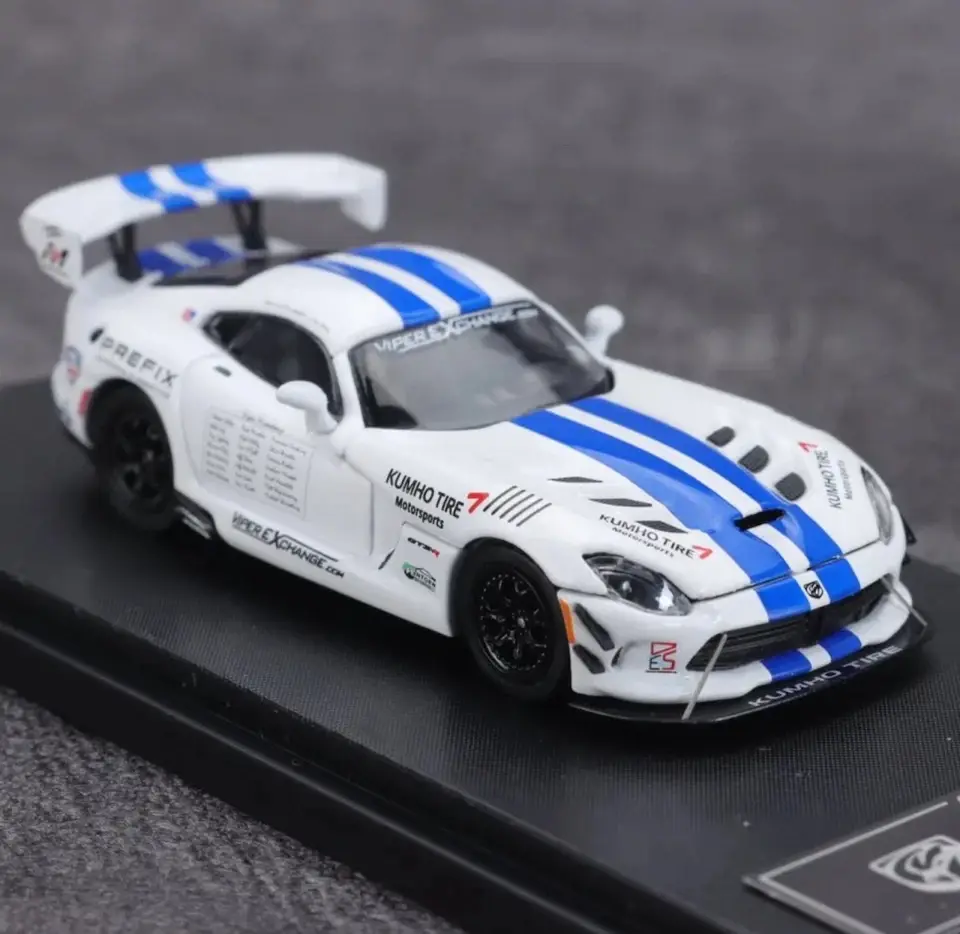 Thumbnail: DODGE VIPER ACR WHITE NURNURGRING HOOD COMES OFF 1/64 DIECAST CAR BY HONE MODEL