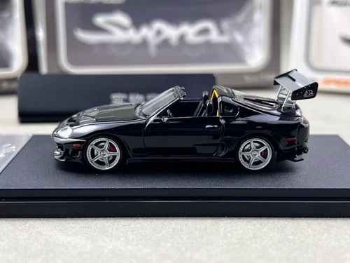 AWESOMATIX A800MMX 中古 TOYOTA SUPRA A80 BOMEX TARGA CONVERTIBLE BLACK 1/64 DIECAST CAR BY