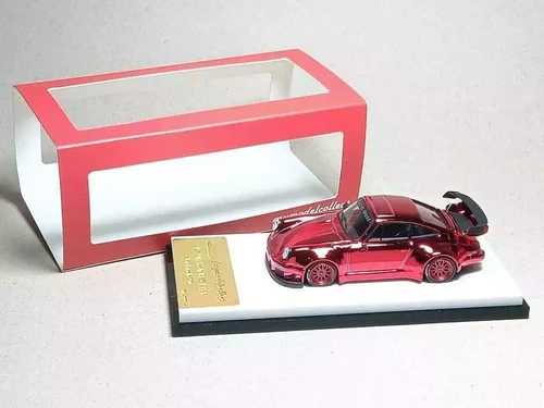 PORSCHE RWB 930 CHROME RED 999 PCS 1/64 DIECAST CAR MODEL BY