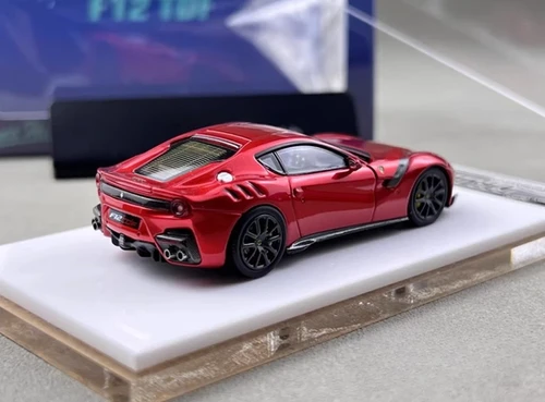 FERRARI F12 TDF ROSSO BERLINETTA HOOD OPENS 1/64 CAR BY STANCE
