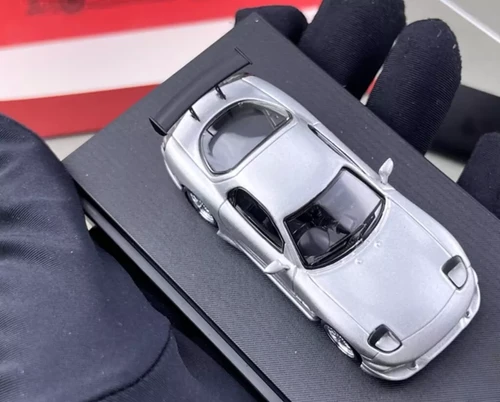 MAZDA RX-7 VEILSIDE SILVER 1/64 SCALE DIECAST CAR MODEL BY
