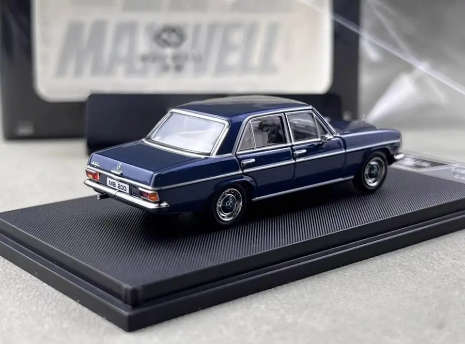 Thumbnail: MERCEDES BENZ W114 STRICH 8 BLUE CLASSIC 1/64 DIECAST CAR BY MAXWELL MODEL