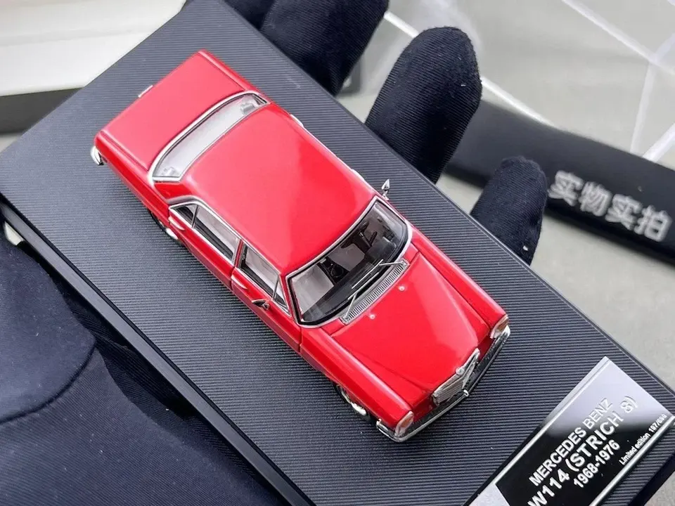 Thumbnail: MERCEDES BENZ W114 STRICH 8 RED CLASSIC 1/64 DIECAST CAR BY MAXWELL MODEL