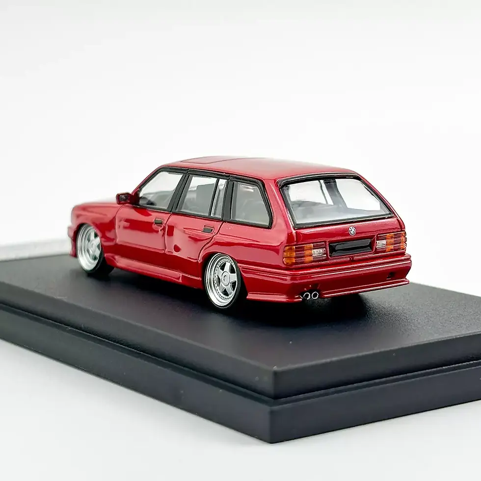 Thumbnail: BMW E30 TOURING WAGON HOOD OPENS RED 1/64 DIECAST CAR MODEL BY MORTAL MODELS