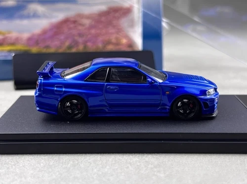 NISSAN SKYLINE GT-R R34 NISMO Z-TUNE HI END BAYSIDE BLUE 1/64