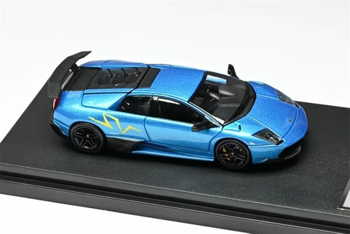 LAMBORGHINI MURCIELAGO LP670 SV BLUE REAR OPENS 1/64 DIECAST CAR
