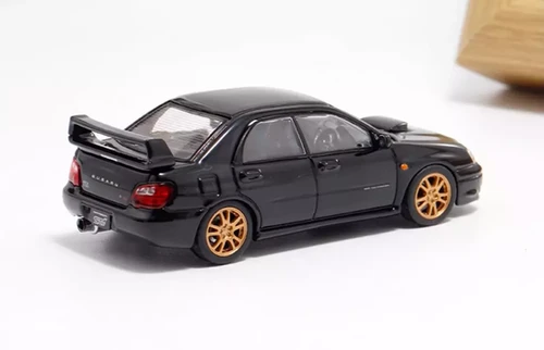 SUBARU IMPREZA WRX STI BLACK SEDAN 1/64 SCALE DIECAST CAR MODEL BY