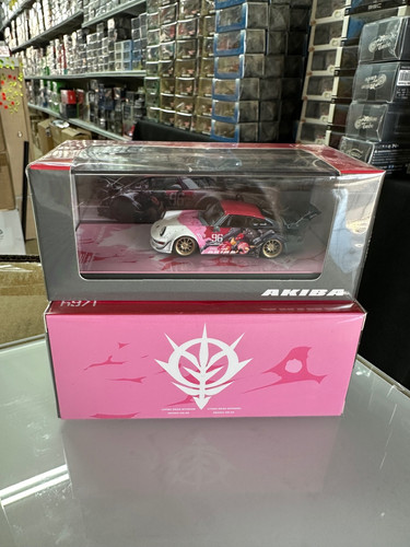 PORSCHE RWB 964 AKIBA ANIME LIVERY 1/64 DIECAST CAR MODEL BY FLAME