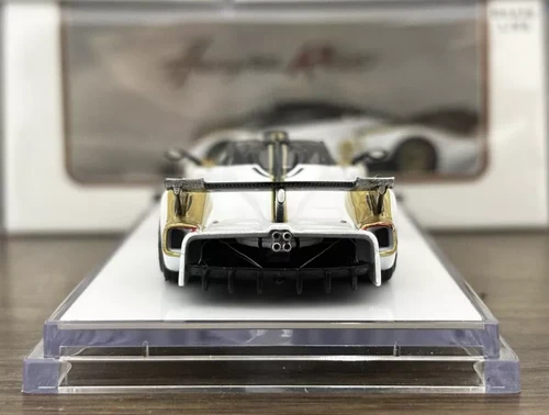 PAGANI HUAYRA R EVO #1 PEARL WHITE 1/64 DIECAST CAR BY TOP MODELS