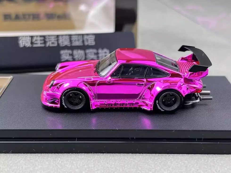 Thumbnail: PORSCHE RWB 930 GT SAKURA PINK WITH FIGURE 1/64 DIECAST CAR MODEL BY STAR MODEL