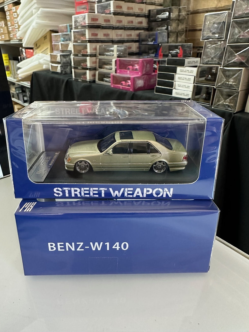 MERCEDES BENZ S600 W140 CHAMPAGNE 1/64 DIECAST CAR MODEL BY
