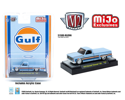 1978 CHEVROLET SILVERADO 30 TRUCK GULF 1/64 DIECAST BY M2
