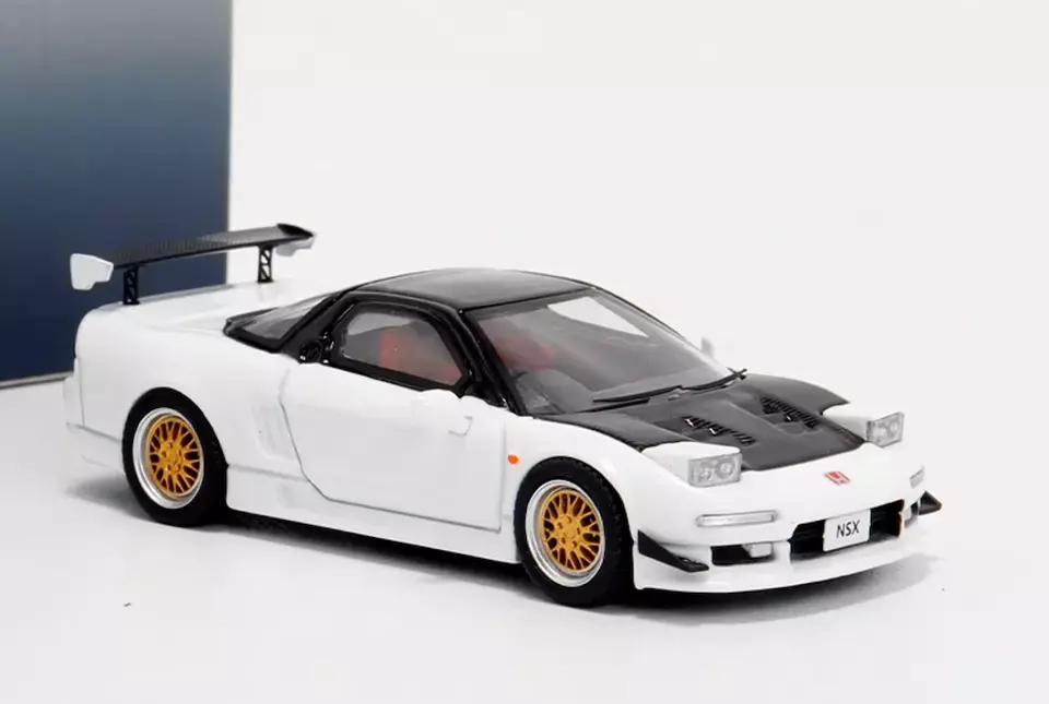 Thumbnail: HONDA NSX MK1 NA1 WHITE CARBON HOOD 1/64 SCALE DIECAST CAR MODEL BY FUJI MODELS