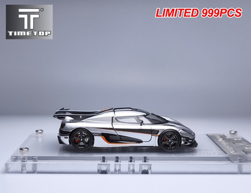 ワンダイレクション　コレクション KOENIGSEGG ONE SILVER GIFT BOX REAR COMES OFF 1/64 DIECAST CAR