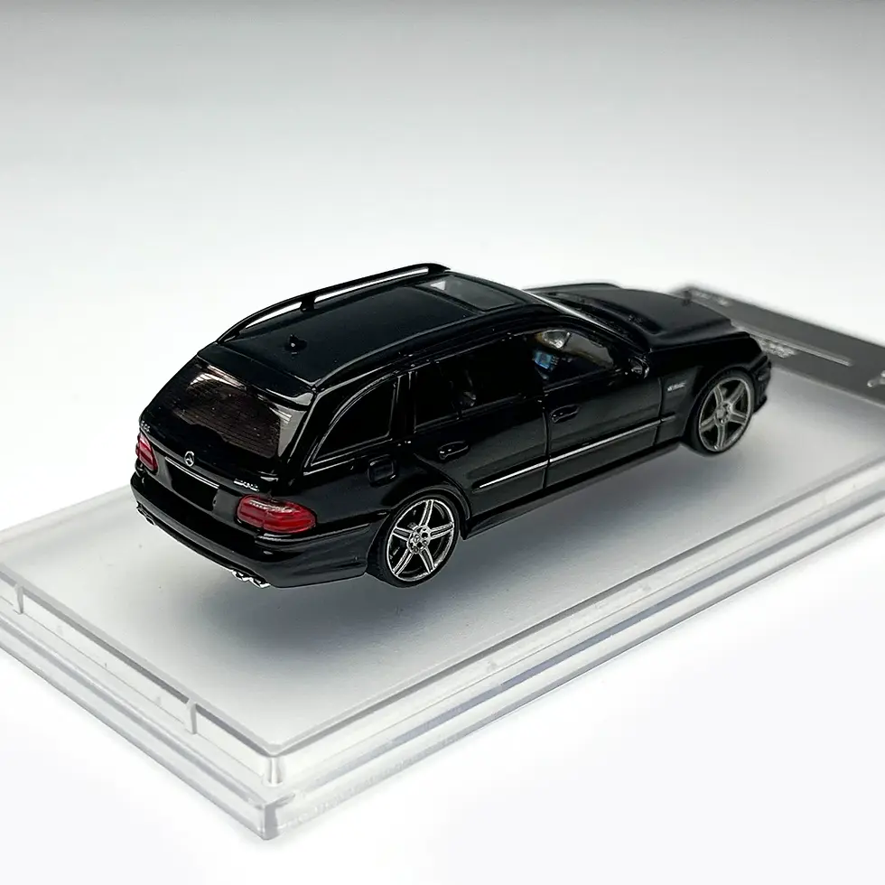 Thumbnail: MERCEDES BENZ E63 AMG ESTATE WAGON S211 BLACK 1/64 DIECAST CAR BY KING MODEL