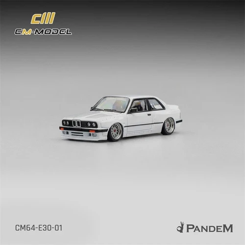 BMW M3 PANDEM E30 V1 PEARL WHITE 1/64 DIECAST CAR MODEL BY CM