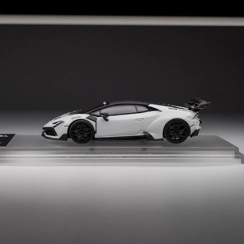 Thumbnail: LAMBORGHINI HURACAN DARWIN PRO METALLIC WHITE 1/64 DIECAST CAR BY KING MODEL