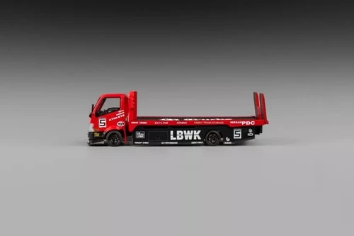 LBWK SUPER SILHOUETTE FLATBED TOW TRUCK METALLIC RED 1/64 DIECAST