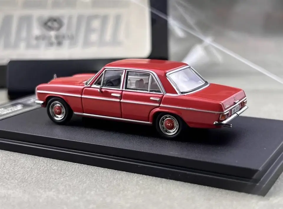 Thumbnail: MERCEDES BENZ W114 STRICH 8 RED CLASSIC 1/64 DIECAST CAR BY MAXWELL MODEL