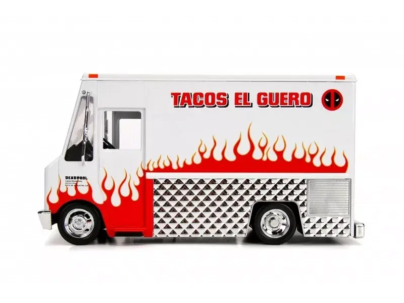 Thumbnail: DEADPOOL TACO TRUCK WITH FIGURE 1/24 DIECAST MODEL BY JADA TOYS 99730