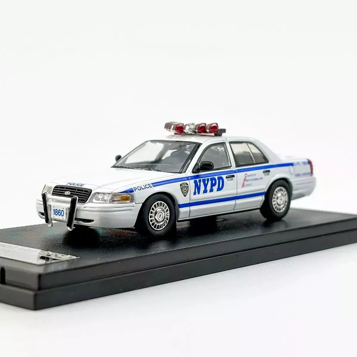FORD CROWN VICTORIA POLICE INTERCEPTOR PATROL SUPERVISOR NYPD 1/64 CAR BY ROLLIN