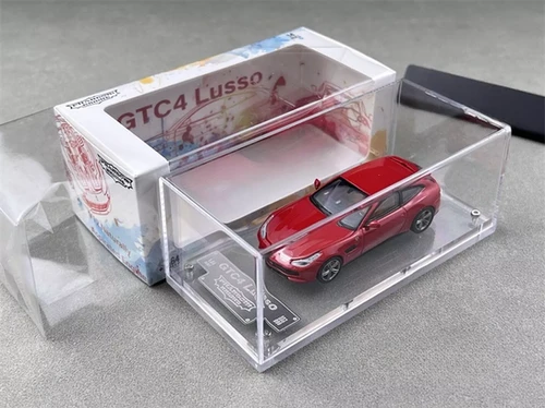 FERRARI GTC4 LUSSO ROSSO CORSA RED HOOD OPENS 1/64 DIECAST CAR BY