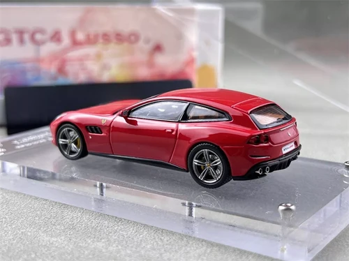 FERRARI GTC4 LUSSO ROSSO CORSA RED HOOD OPENS 1/64 DIECAST CAR BY