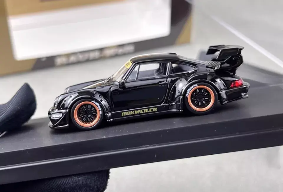Thumbnail: PORSCHE RWB 964 GLOSS BLACK ROKWEILER 1/64 SCALE DIECAST CAR BY STAR MODEL