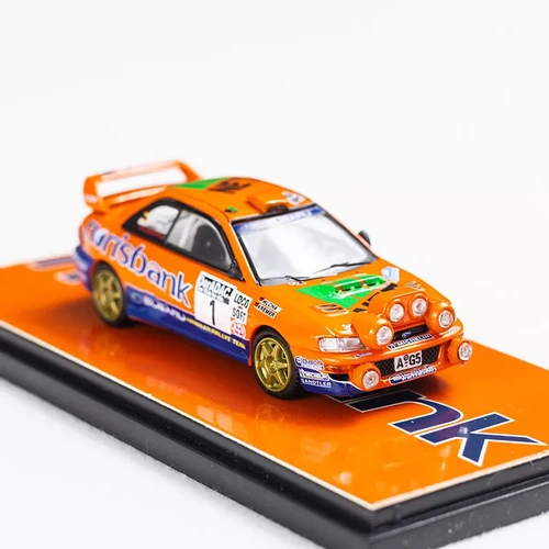 SUBARU WRC GC8 #1 RALLY NORISBANK ORANGE 1/64 DIECAST CAR MODEL BY