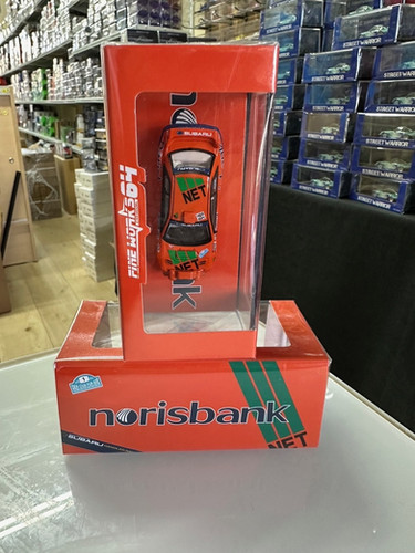 SUBARU WRC GC8 #1 RALLY NORISBANK ORANGE 1/64 DIECAST CAR MODEL BY