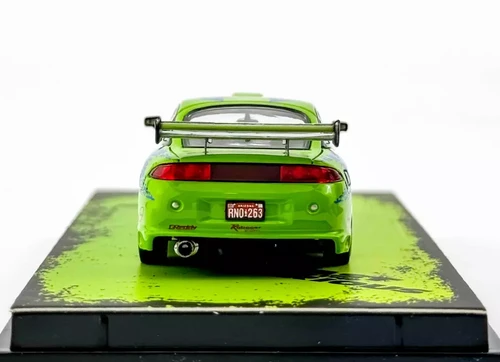 1995 MITSUBISHI ECLIPSE FNF GREEN 1/64 DIECAST CAR MODEL BY