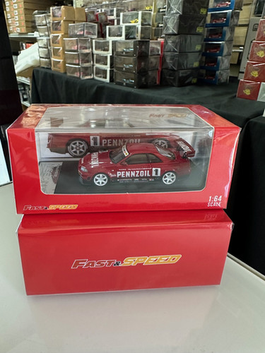 Nissan R34 Skyline GT-R ミニカー 1/64 RED PA Mini GT 1:64 Nissan